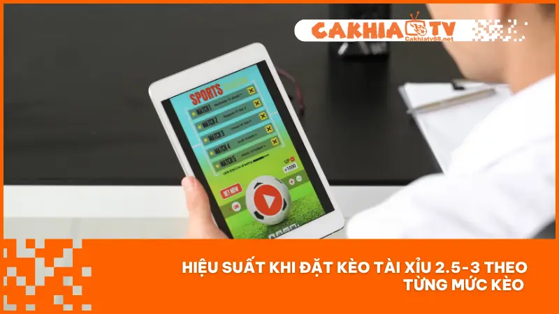 Kèo Tài Xỉu 2.5-3 - Phân Tích Sâu Để Đặt Kèo Chuẩn Xác 3 Bảng tổng hợp hiệu suất khi đặt kèo Tài Xỉu 2.5-3 theo từng mức cụ thể